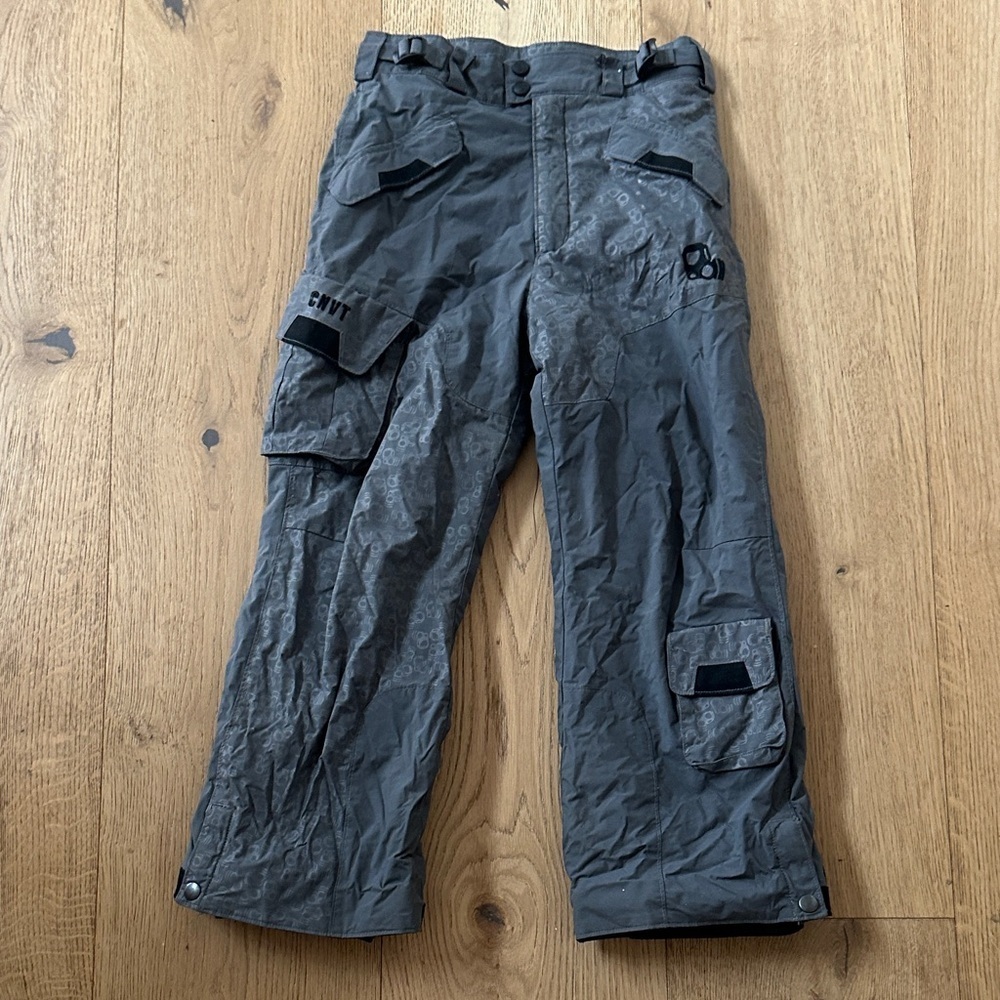 Columbia Gray Charcoal snow ski Pants 8 Youth kids